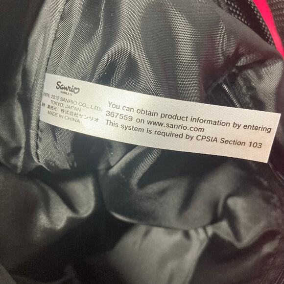 Sanrio Hello Kitty Bow Messenger Bag Black and Pink Great Used Condition - Picture 7 of 8